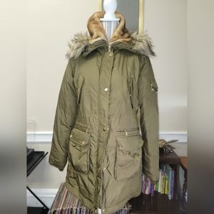 Bebe green winter coat